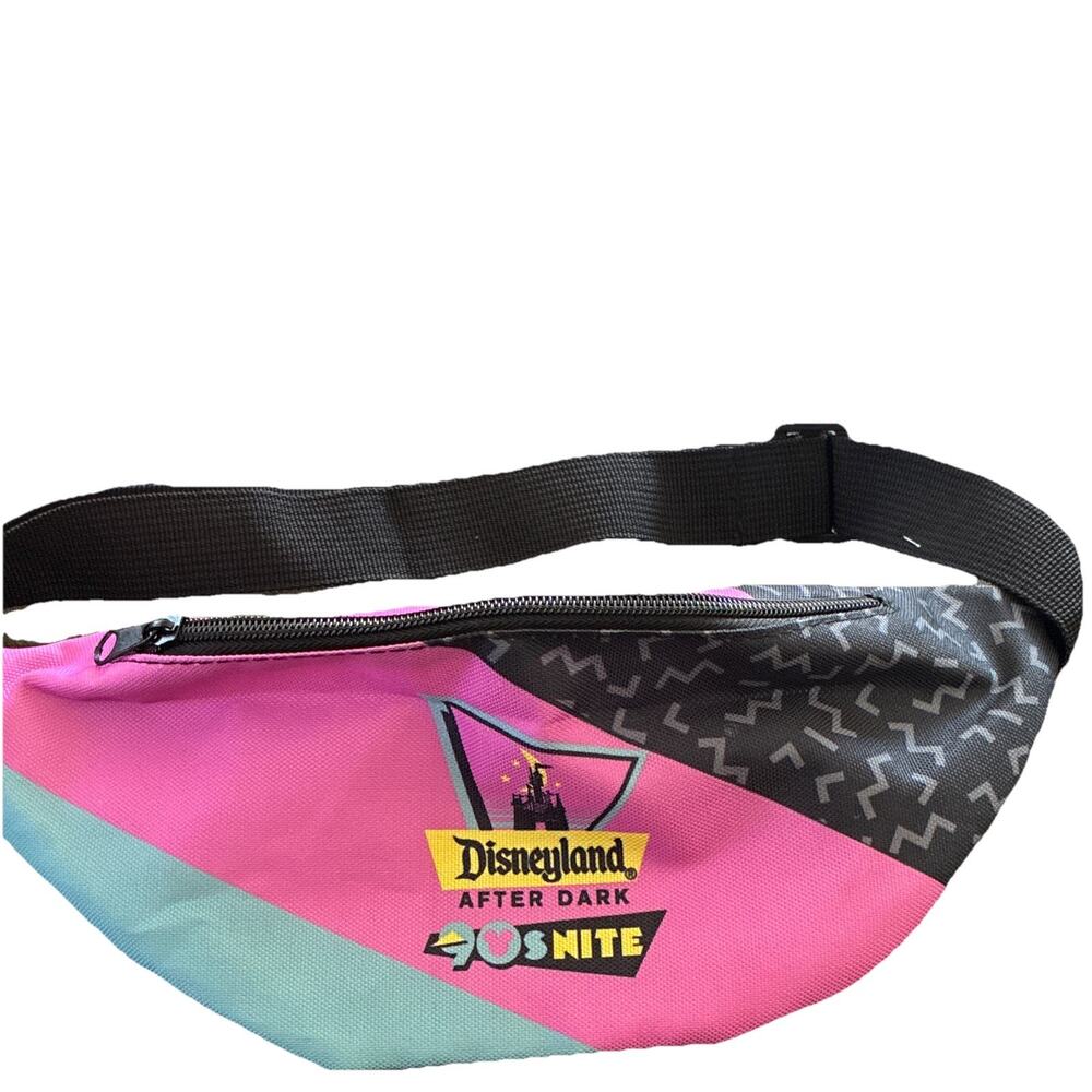 Disneyland After Dark 90s Nite Waist Pack Fanny Pack Pink/Black/Blue